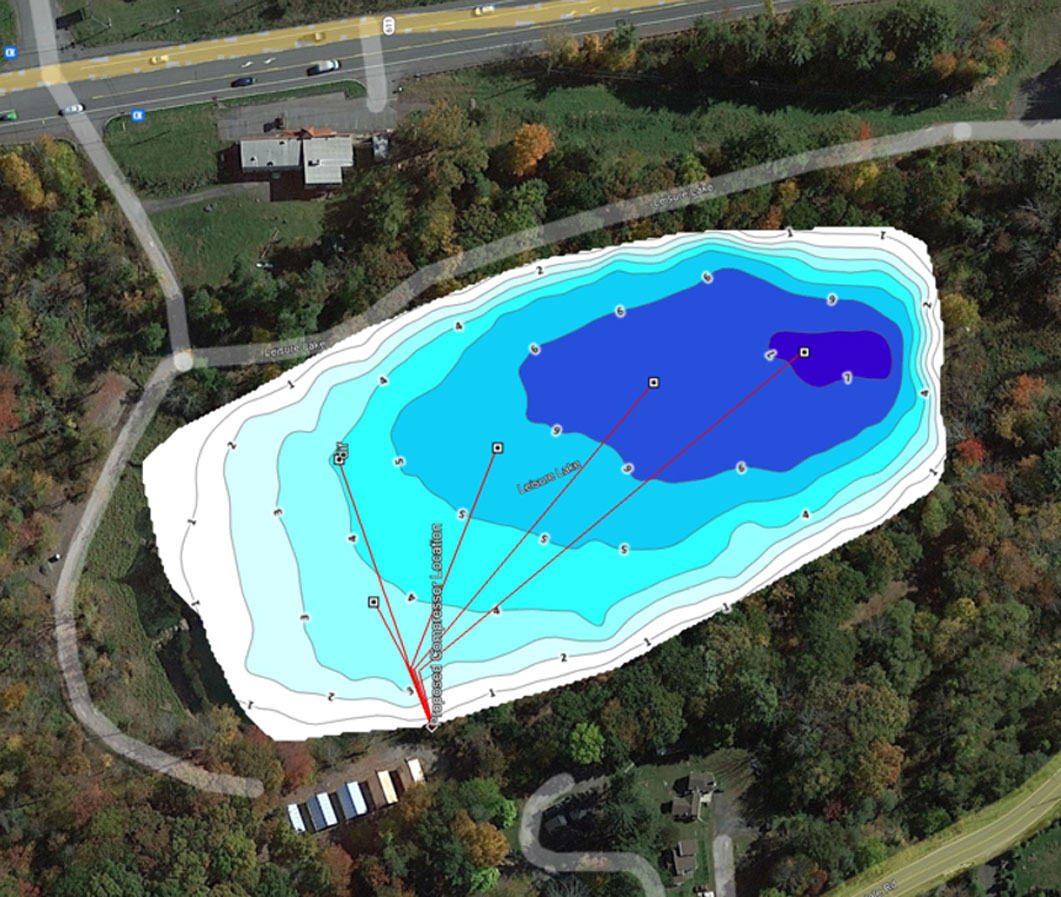 diagram of Custom Pond Oxygenation plan