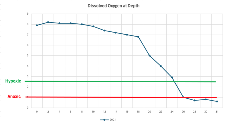 Dissolved oxygen at depth