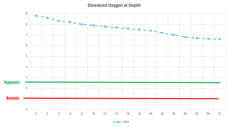 Dissolved oxygen at depth