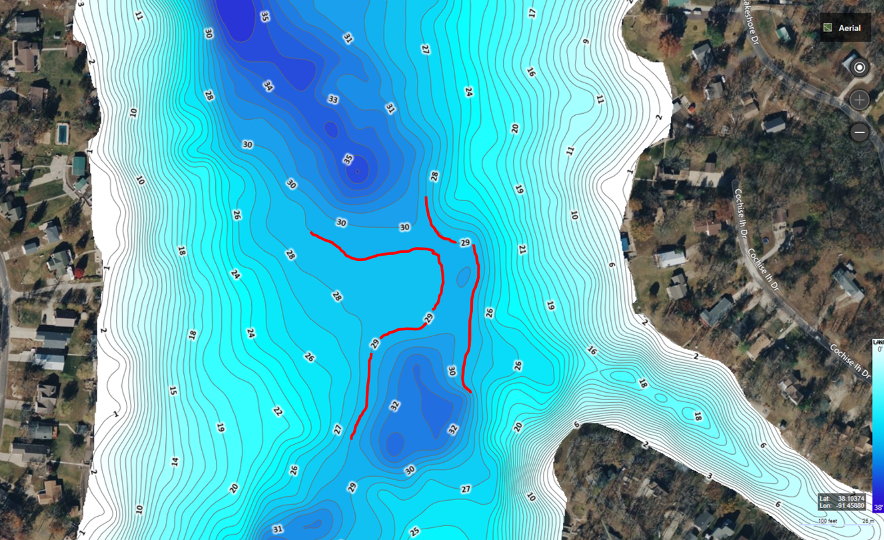 depth contour comparisons image before