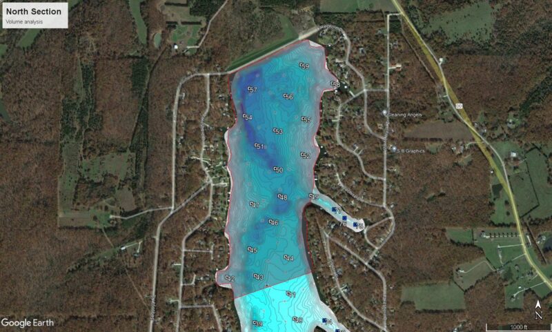 North section volume analysis